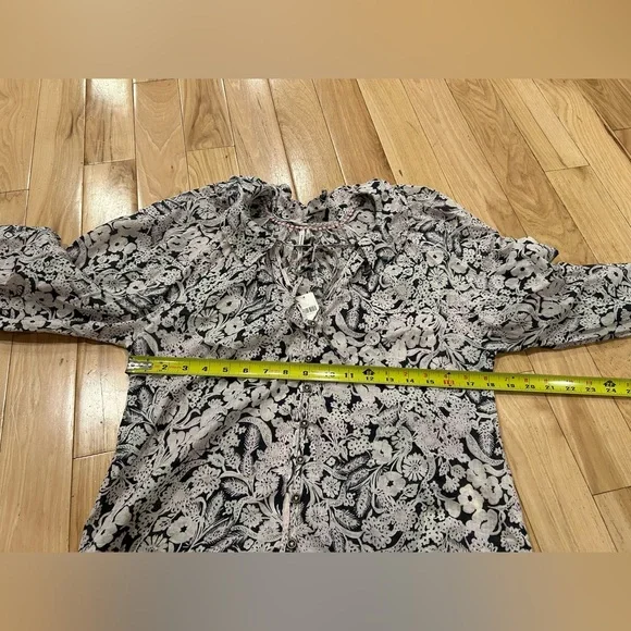 NWT by Anthropologie Peasant Blouse Top - White, Pink and Blue - Women’s Size XS - Picture 9 of 9